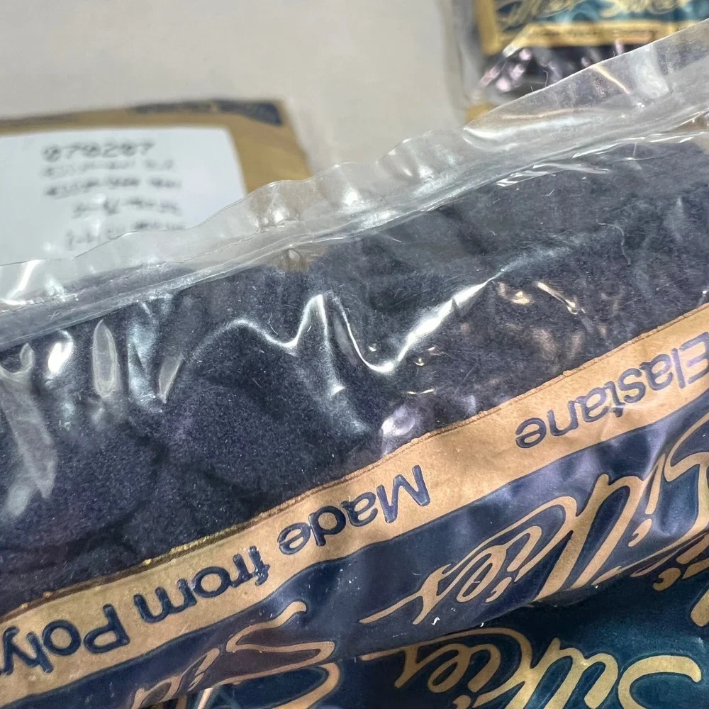 NOS Silkies Control Top Pantyhose Navy Blue Vintage Office Medium Lot of 4 Pairs